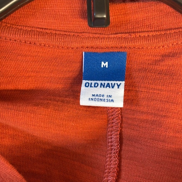 NWT Old Navy Slub Knit Mini Dress Elastic Waist Crew Neck Burnt Orange Rust - Picture 7 of 11